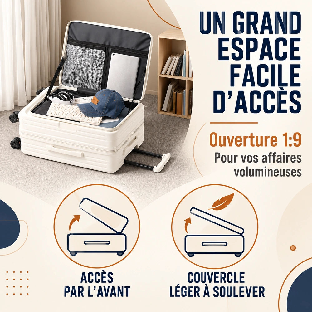 Valise soute extensible espace