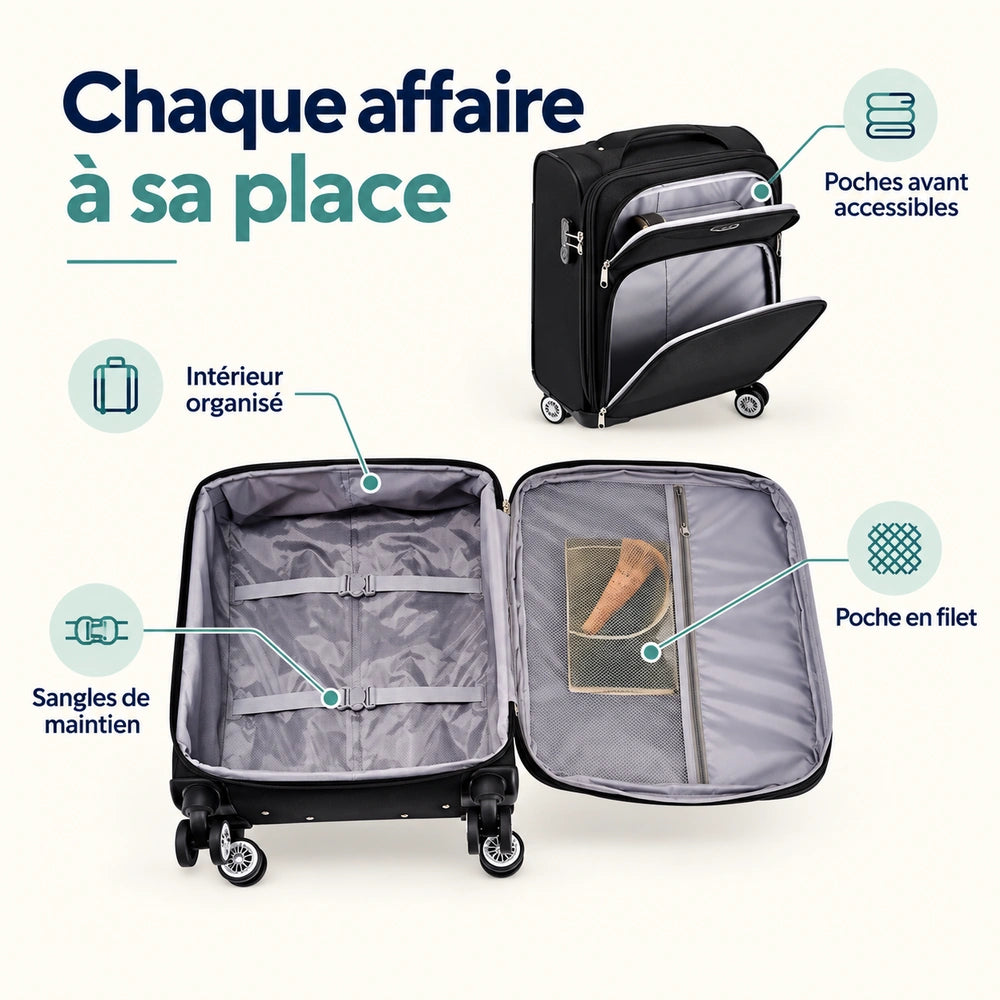 Valise soute pliable intรฉrieur