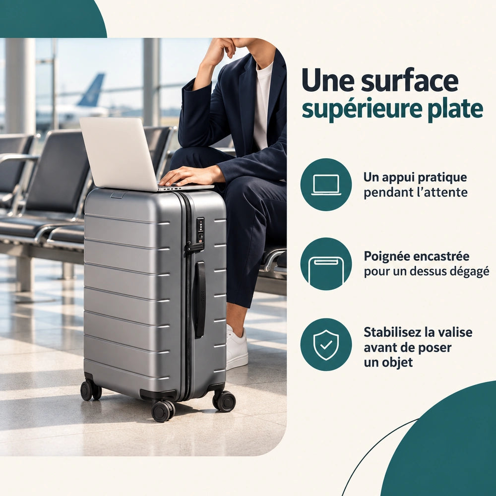 Valise soute polycarbonate surface