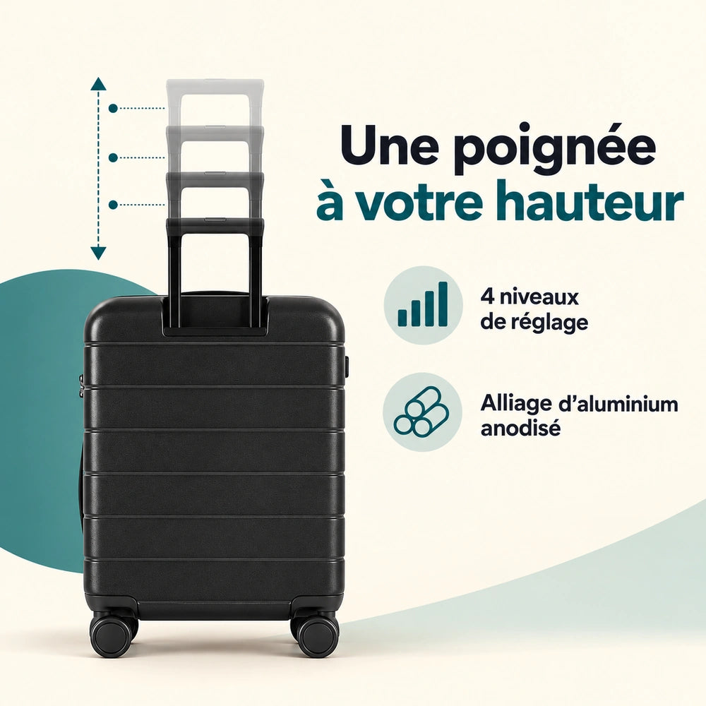 Valise soute polycarbonate poignรฉe