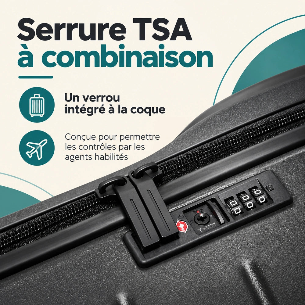 Valise soute polycarbonate serrure