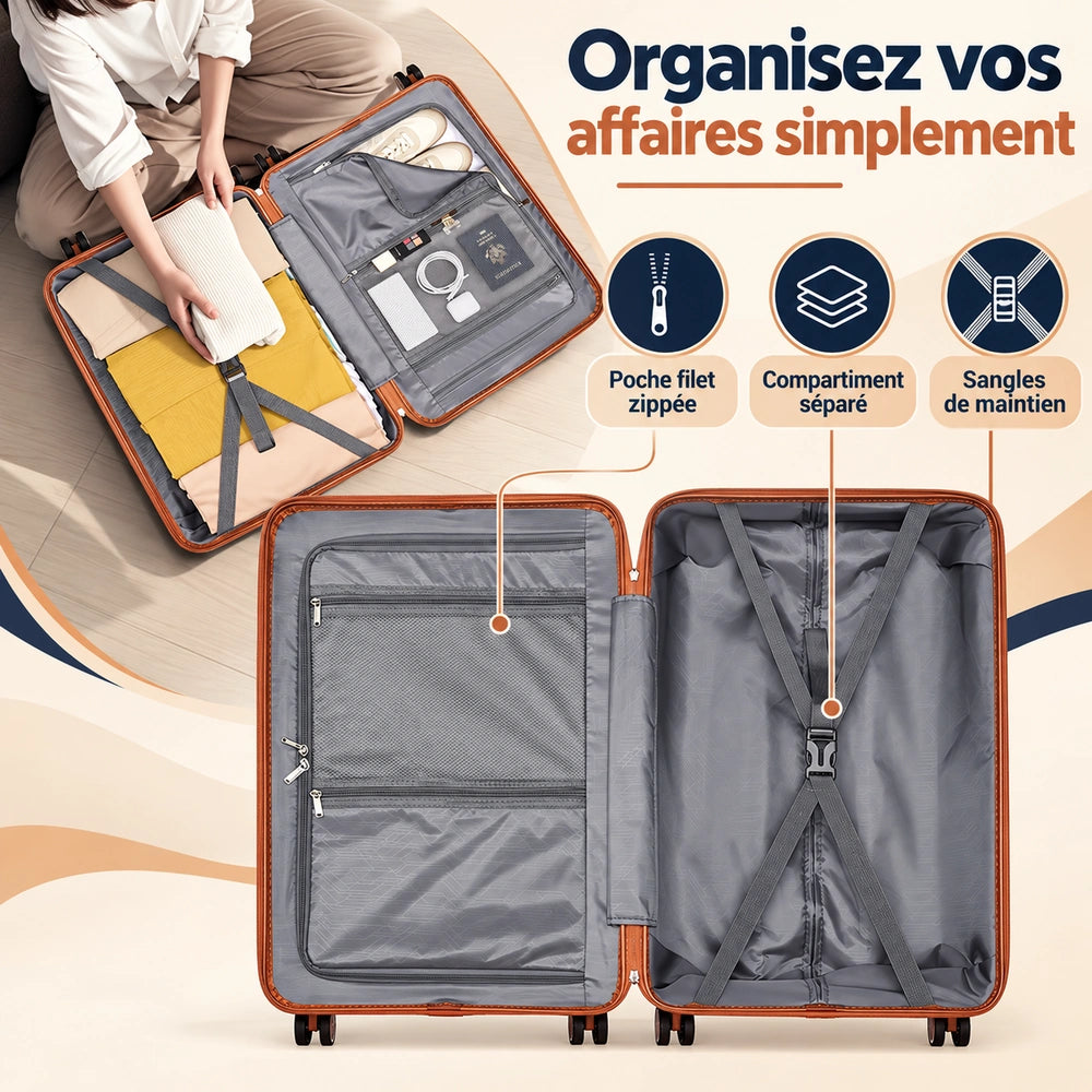 Valise soute polypropylène intérieur