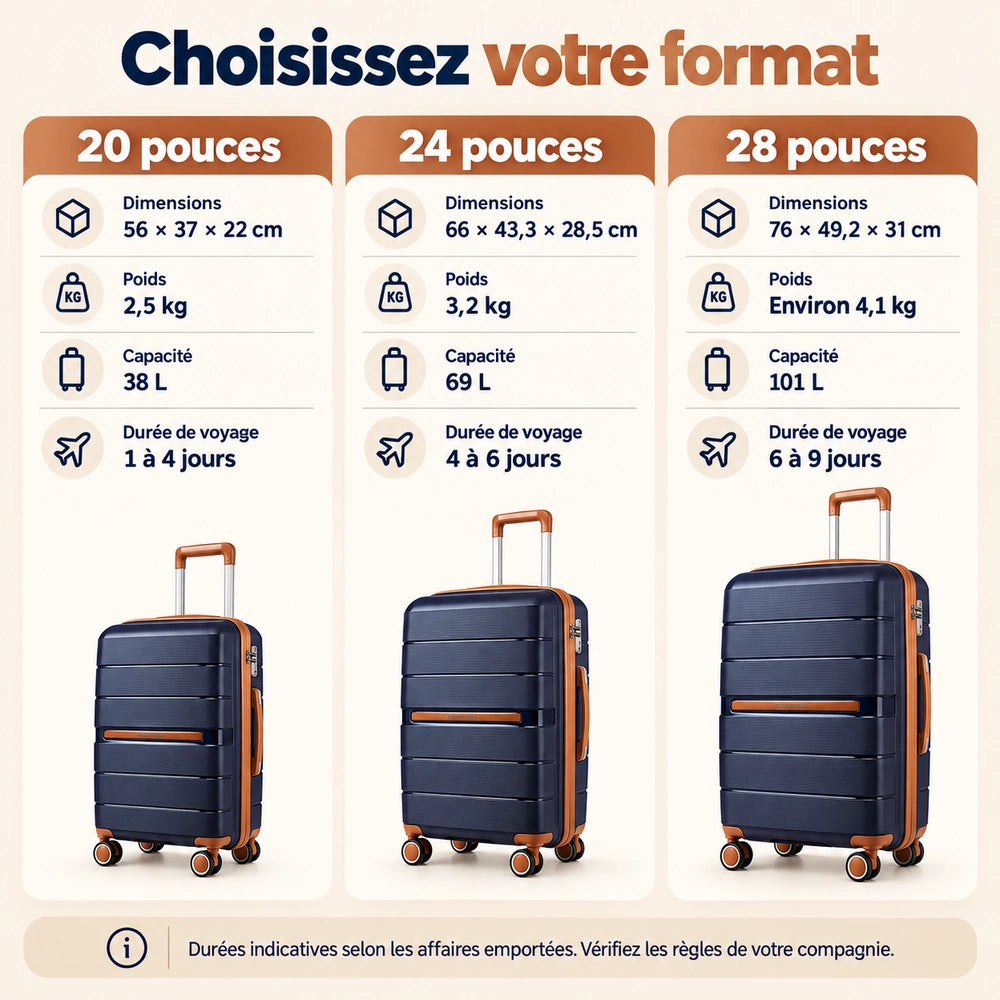 Valise soute polypropylène format