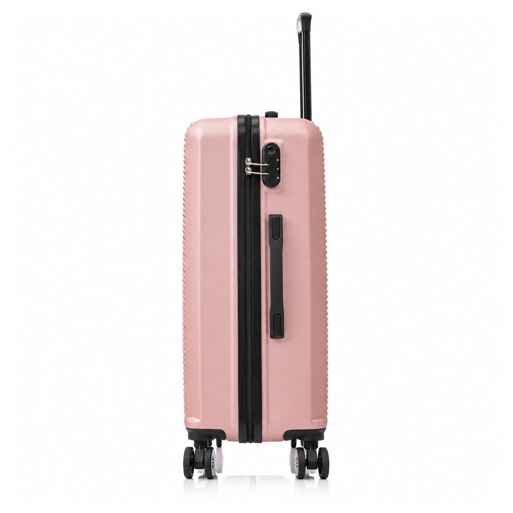 Valise soute rose cotรฉs profil