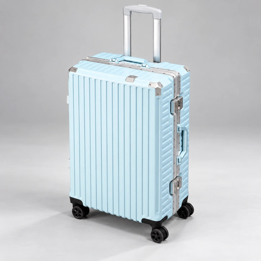 Valise soute sans fermeture éclair bleu