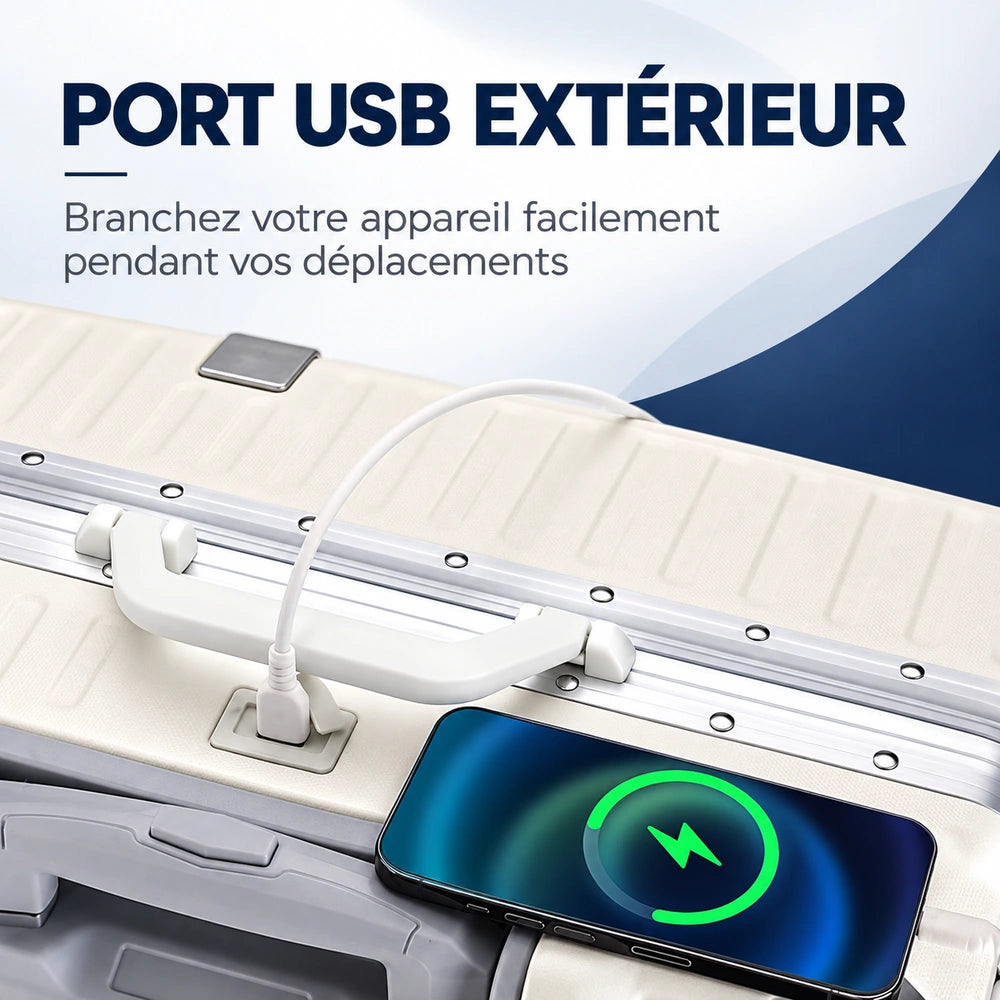 Valise soute sans fermeture éclair extérieur