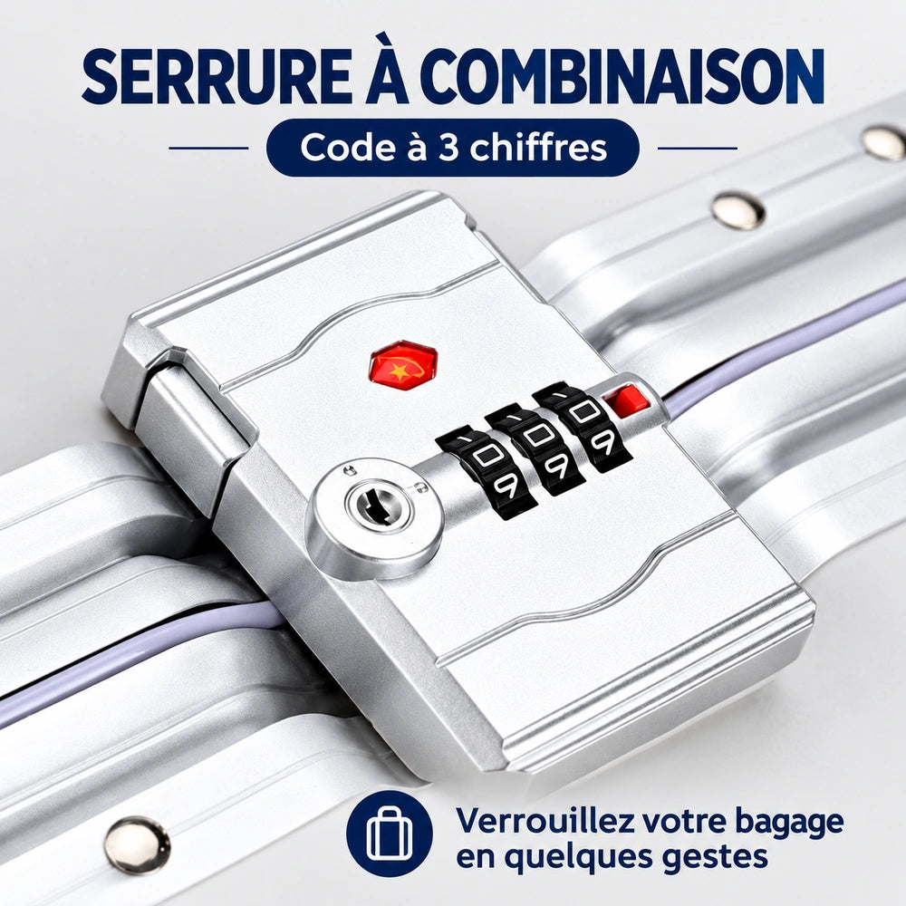 Valise soute sans fermeture éclair serrure à combinaison