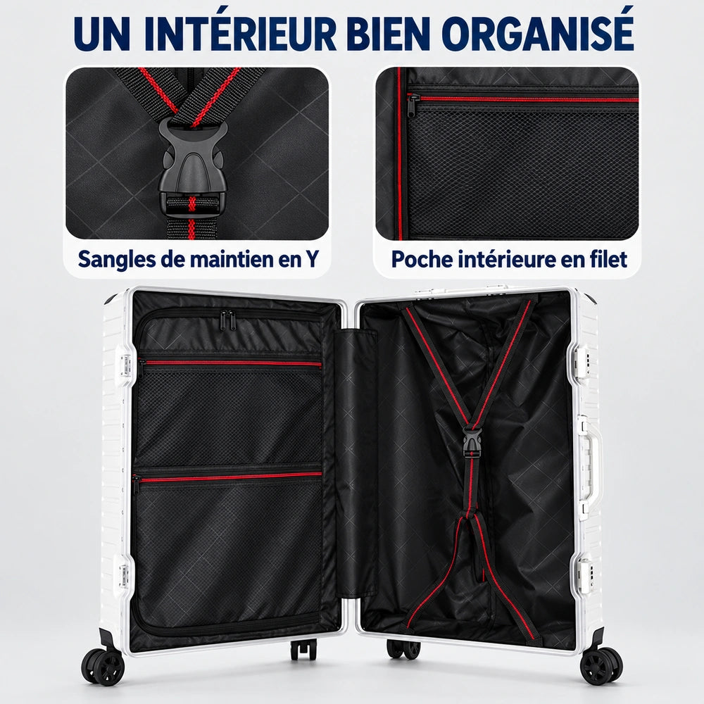 Valise soute sans fermeture éclair intérieur