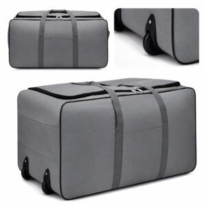 Valise tissu grand format gris