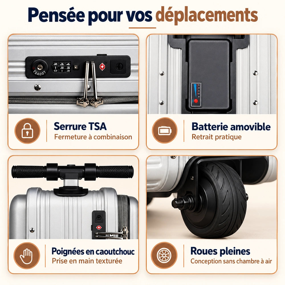 Valise trottinette électrique déplacements
