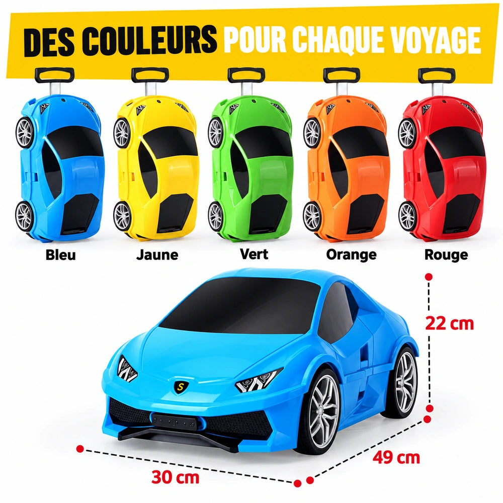 Valise voiture enfant tailles